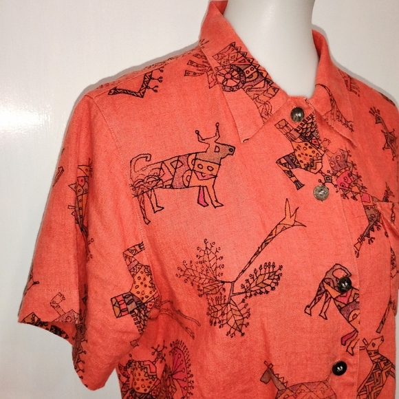 KACHINA LINEN BLOUSE - Picture 7 of 8